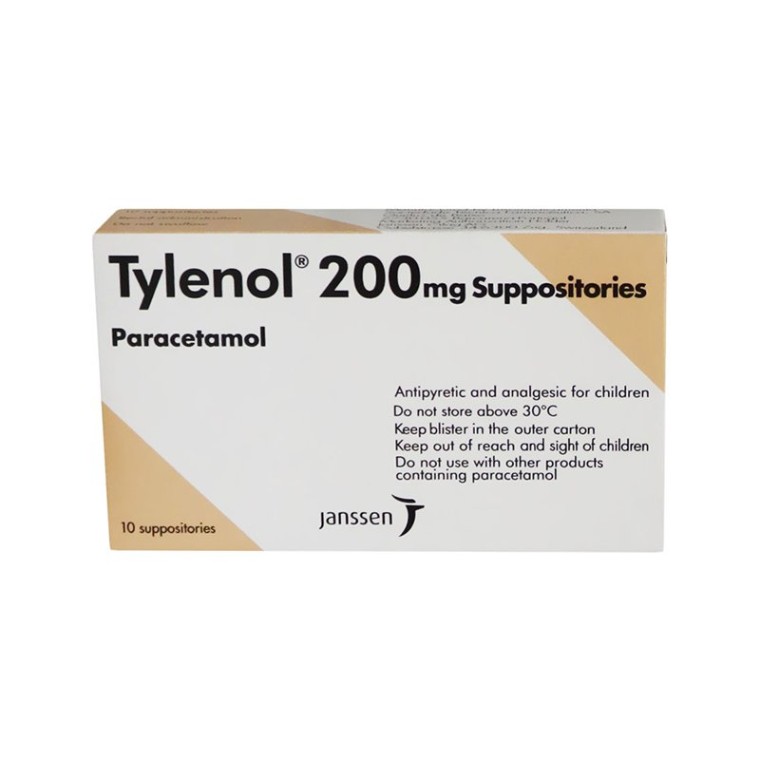 TYLENOL 200 MG 10 SUPP