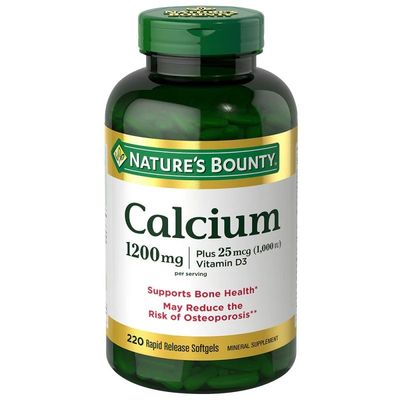 NATURES BOUNTY CALCIUM PLUS VIT D3 1200 MG 120 SOFT GELS