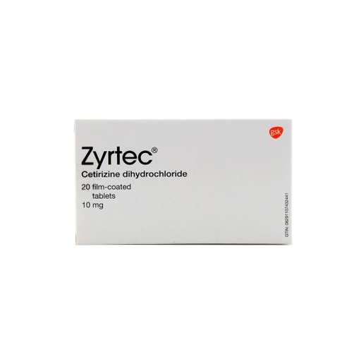 ZYRTEC 10 MG 20 TAB
