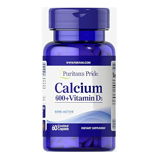 PURITANS PRIDE CALCIUM 600 WITH VIT D 60 CAP