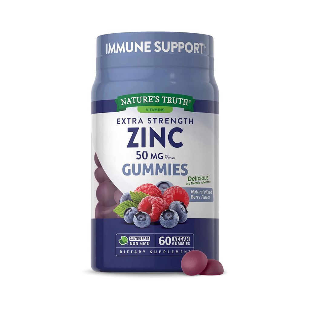 NATURE’S TRUTH ZINC 50MG GUMMIES 60 VEGAN GUMMIES