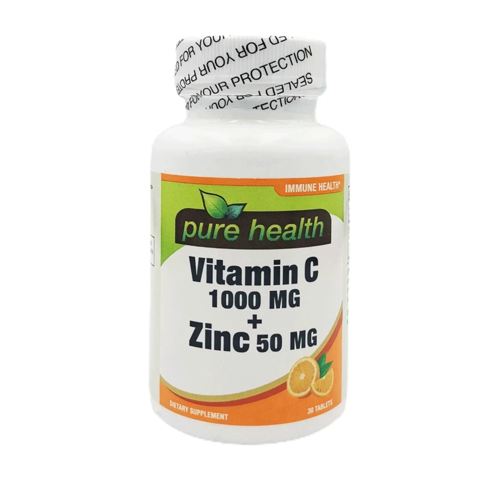 PURE HEALTH VITAMIN C 100 MG+ZINC 50 MG