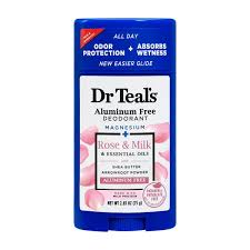 Dr Teals Aluminum Free Deodorant Rose & milk 75 g
