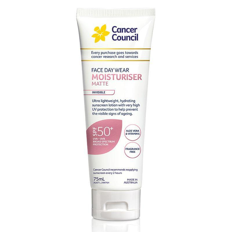CANCER COUNCIL Face Daywear Moisturieser Matt Invisible SPF 50 75 ML