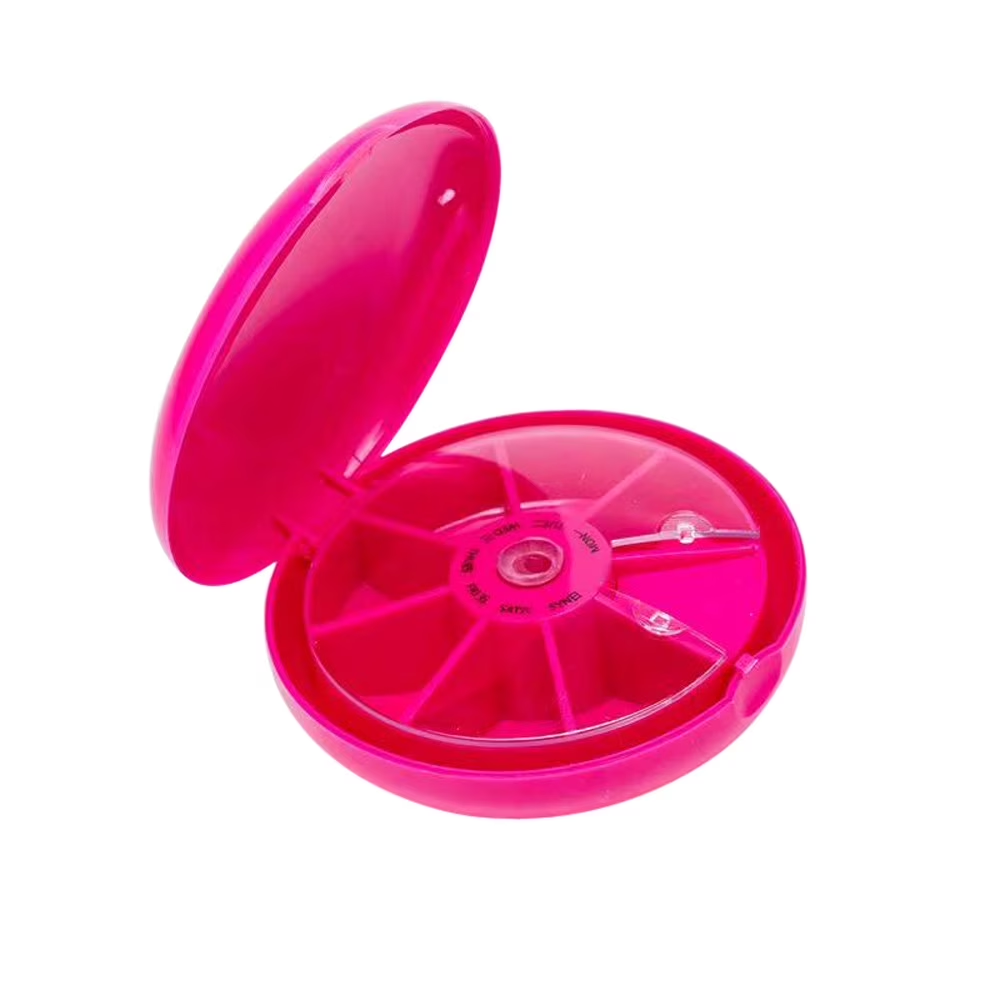  صندوق دائري للحبوب لمدة 7 أيام