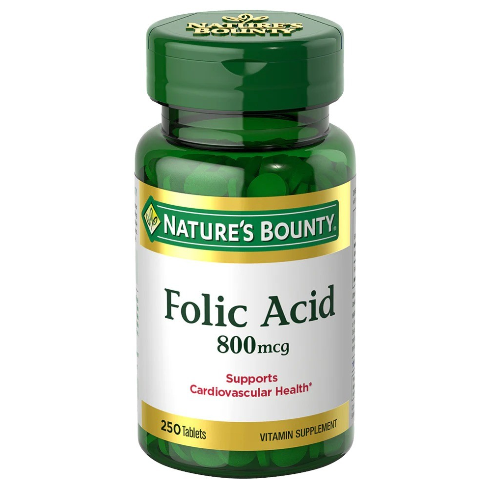 NATURES BOUNTY FOLIC ACID 800 MCG 250 TABLETS