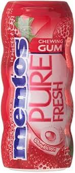 MENTOS GUM STRWABERRY 14P*24.5 GM