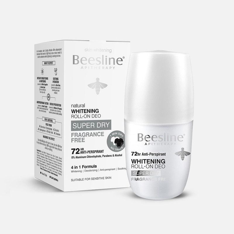 BEESLINE Roll On Super Dry 72HR Fragrance Free
