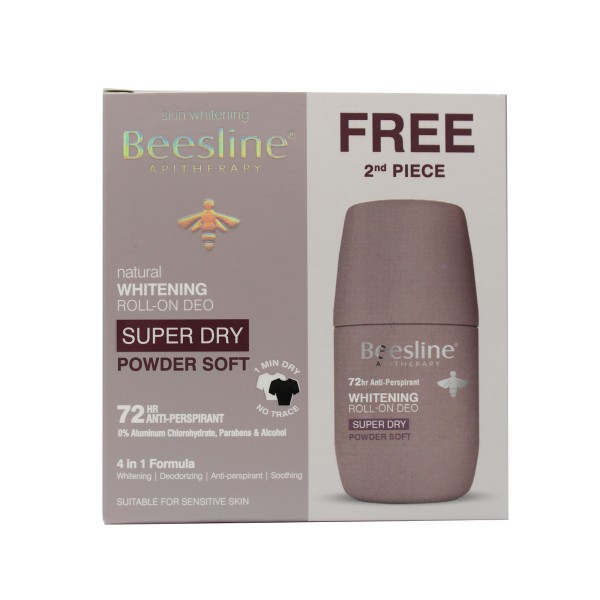 BEESLINE Natural Whitening Roll-on Deo Super Dry 1+1