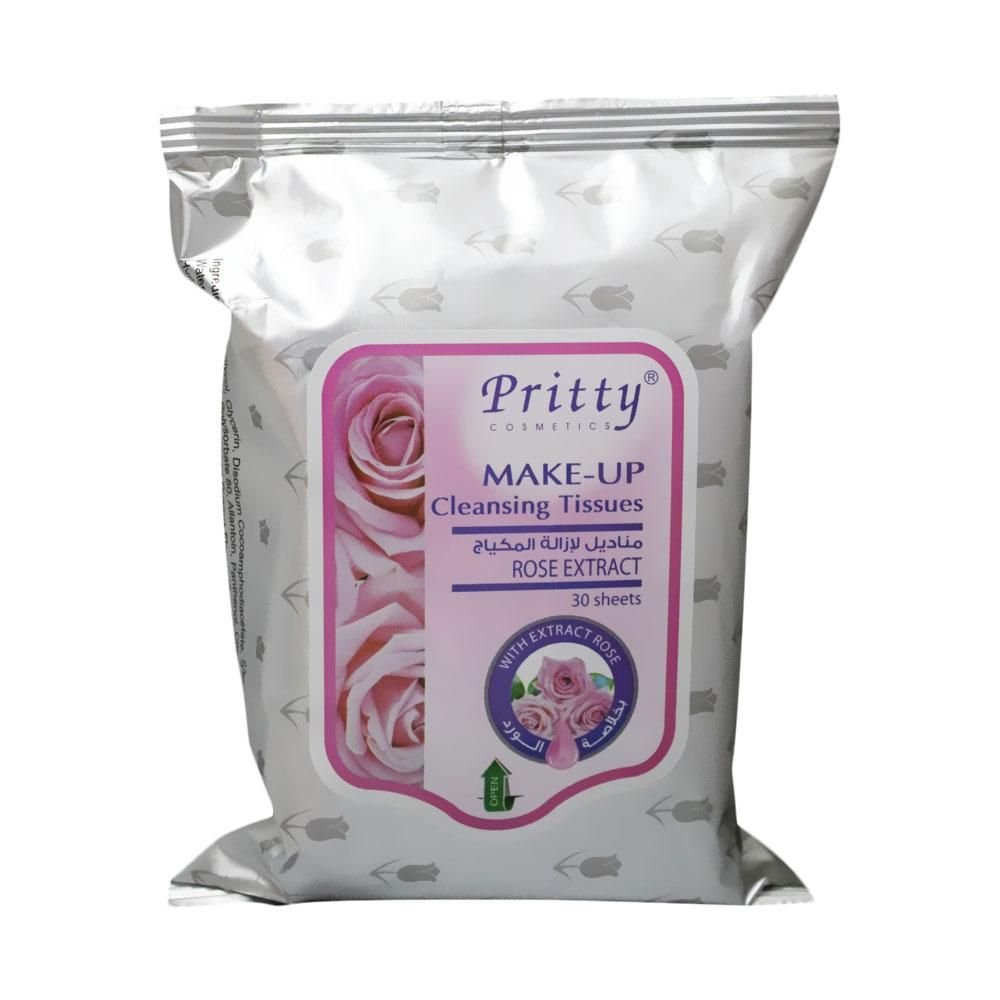 PRITTY Make Up Cleansing Tissues Rose Extract 30 Sheets