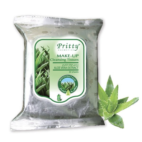 PRITTY Make Up Cleansing Tissues Aloe Vera Extract 30 Sheet
