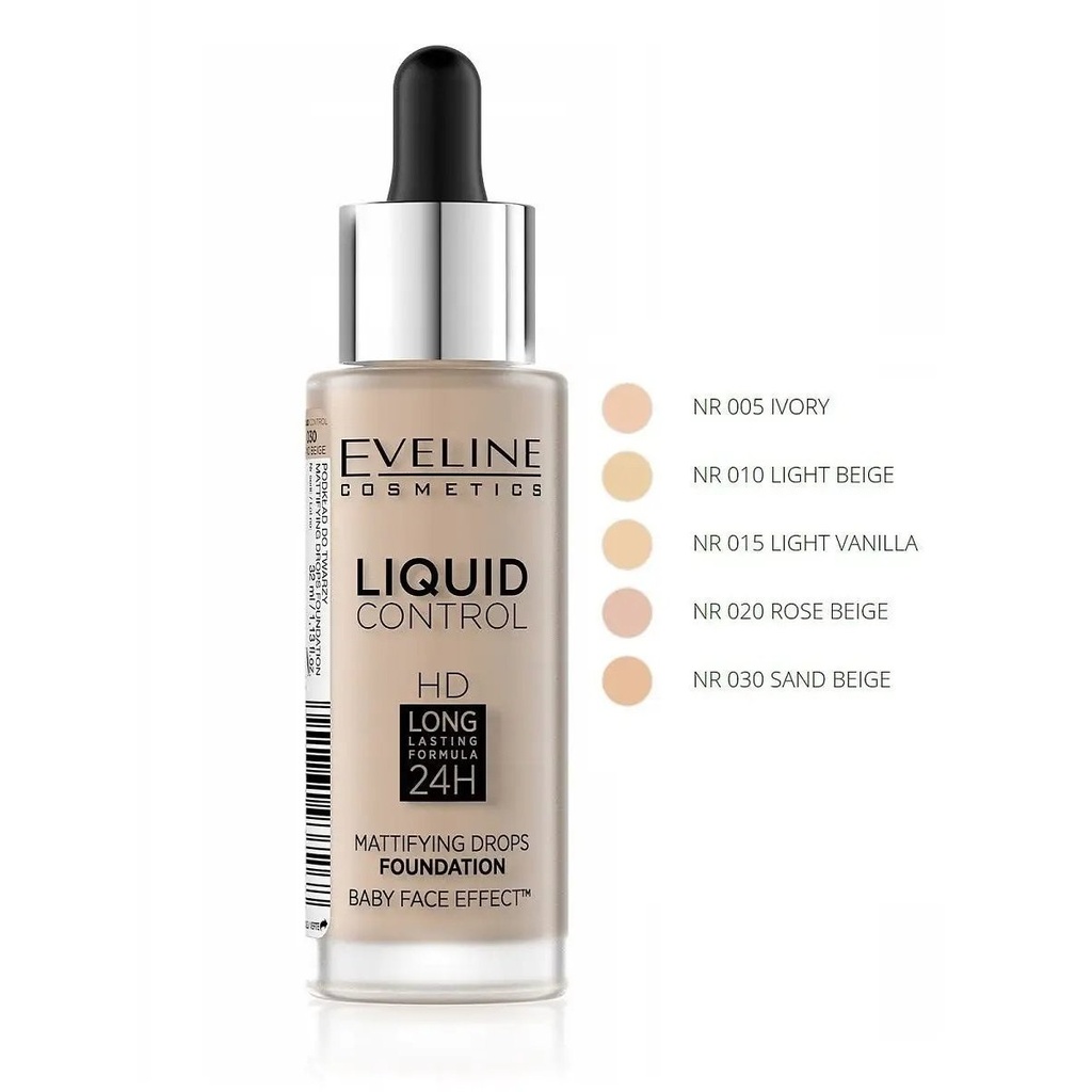 EVELINE Liquid Control Foundation (020 Rose Beige)