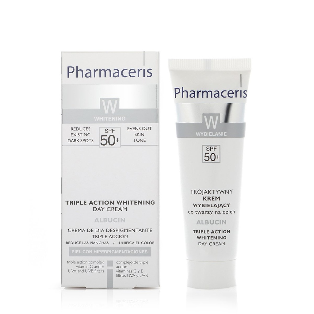 PHARMACERIS Triple Action Whitening Day Cream Albucin SPF 50 30ml