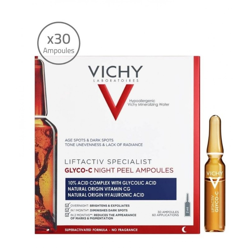 VICHY Liftactiv Specialist Glyco-C Ampoules Peeling Nuit 30 Ampoules