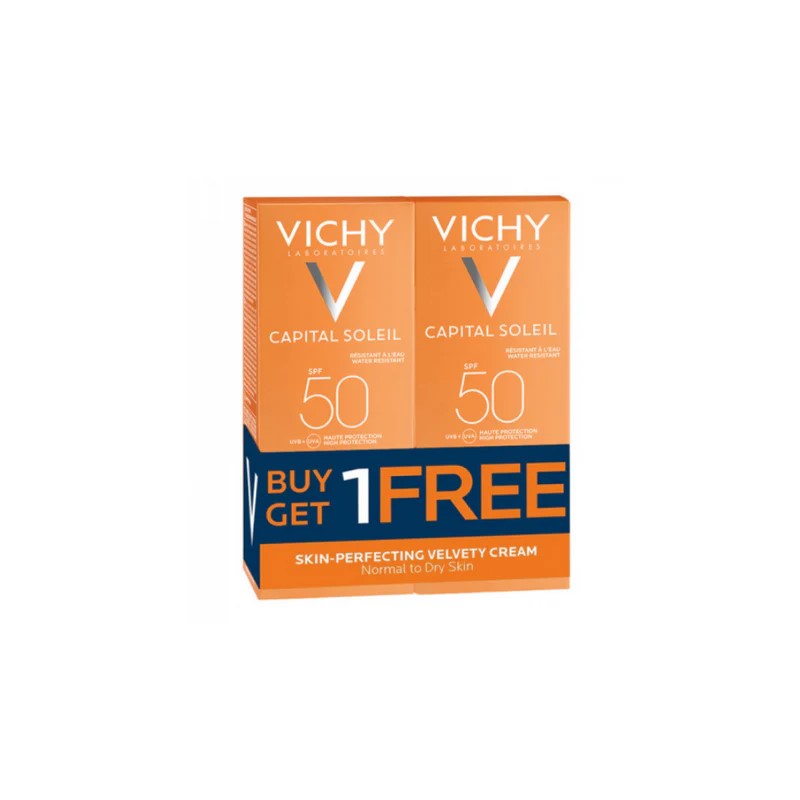VICHY Velvety Cream Normal To Dry Skin spf 50 Buy 1 Get 1 Free