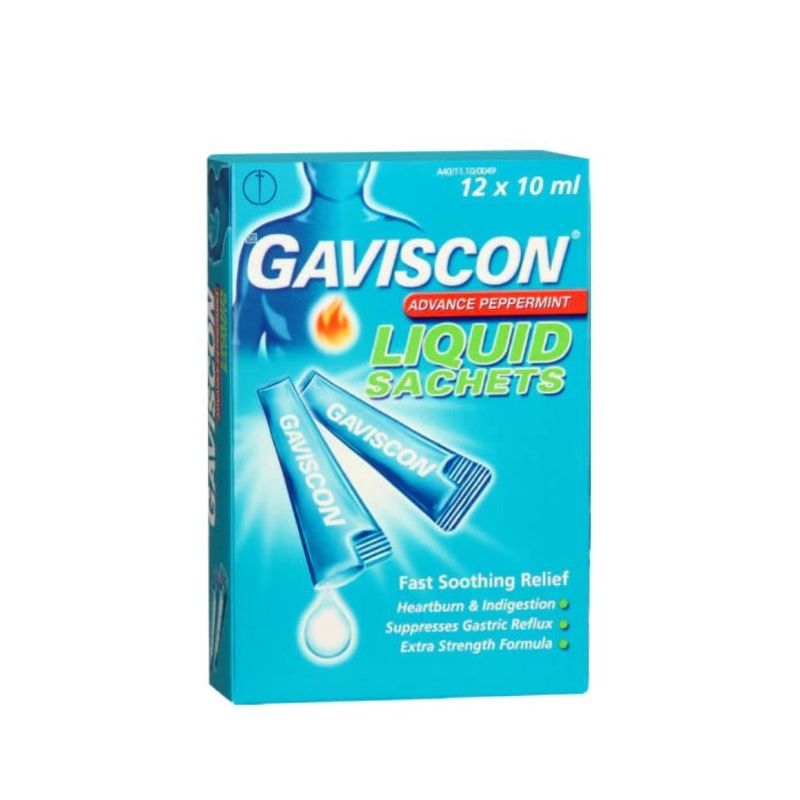 GAVISCON ADV PEPPERMINT SACH 12*10 ML