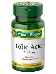NATURES BOUNTY FOLIC ACID 800 MCG 250 TABLETS