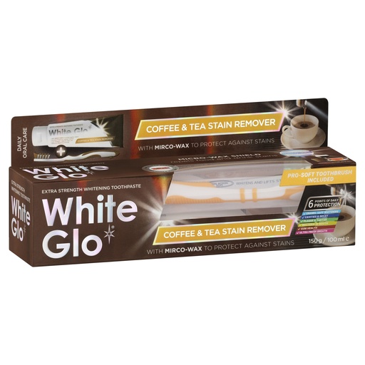 WHITE GLO COFFEE&TEA STAIN REMOVER T/P