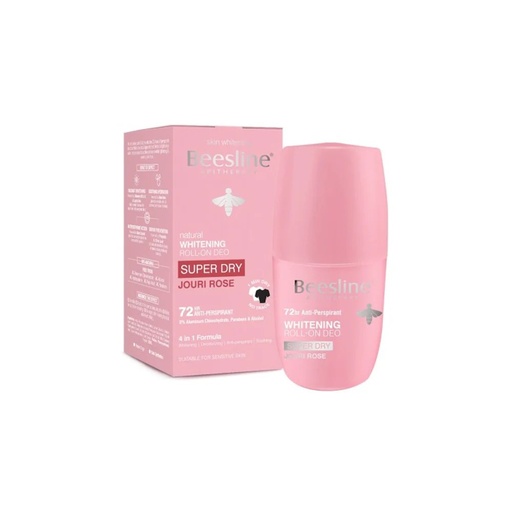 BEESLINE Natural Whitening Roll-on Deo Super Dry Jouri Rose 1+1