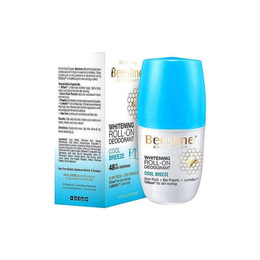 BEESLINE Whitening Roll-On Deo Cool Breeze 48hr Anti-Perspirant For Sensitive Skin