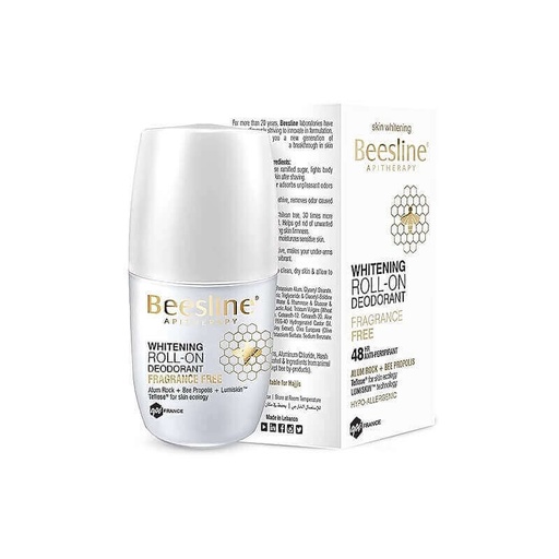 BEESLINE Natural Whitening Roll-on Deo Fragrance Free 48hr Antiperspirant