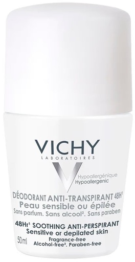 VICHY Deodorant 48hr Sensitive Or Depilated Skin 50ml