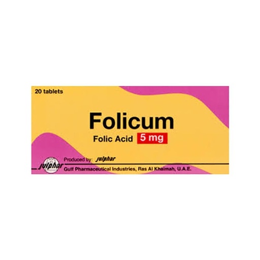 FOLICUM 5 MG 20 TAB