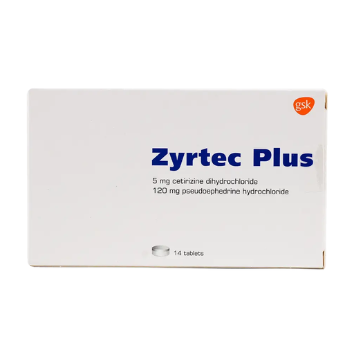 ZYRTEC PLUS 5/120 MG 14 TAB