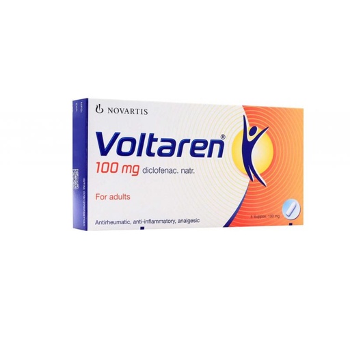 VOLTAREN 100MG 5 SUPPOS